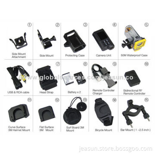 Real 1,080P Full HD Sports camera with 50 Meters, Waterproof
